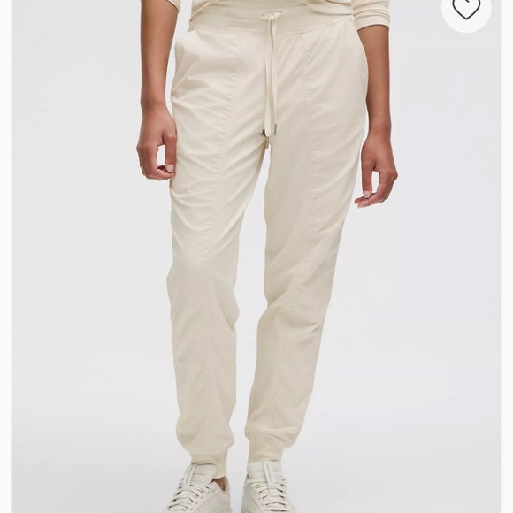 lululemon athletica Pants - Lululemon Dance Studio Mid-Rise Jogger Lined Full Length- Bone Ivory size 10